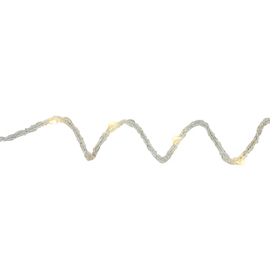 27ct. Warm White LED Clear Bead String Lights on Silver Wire by Ashland®